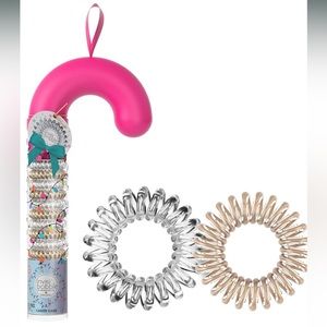 invisibobble Original Traceless Spiral Hair Ties - Christmas Candy Cane